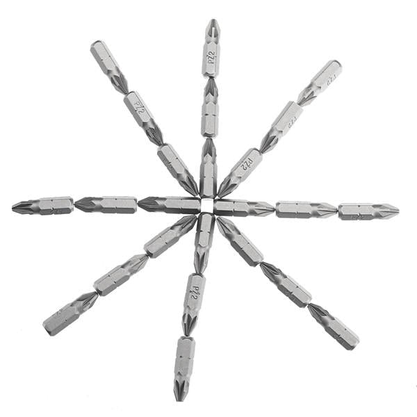 25pcs 25mm PZ2 Screwdriver Bits Set Hex Magnetic Power Tool