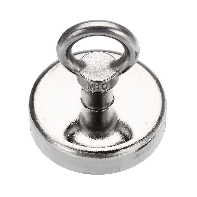 75x80mm 165kg Neodymium Recovery Magnet Metal Detector Eyebolt Circular Ring
