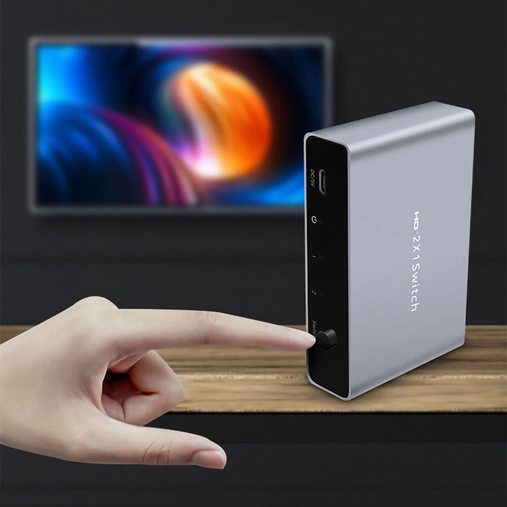 HD Bidirectional Switcher Adapter 2 in 1 Out HD Distributor 1 in 2 out 4K60Hz Switcher Converter Support 3D