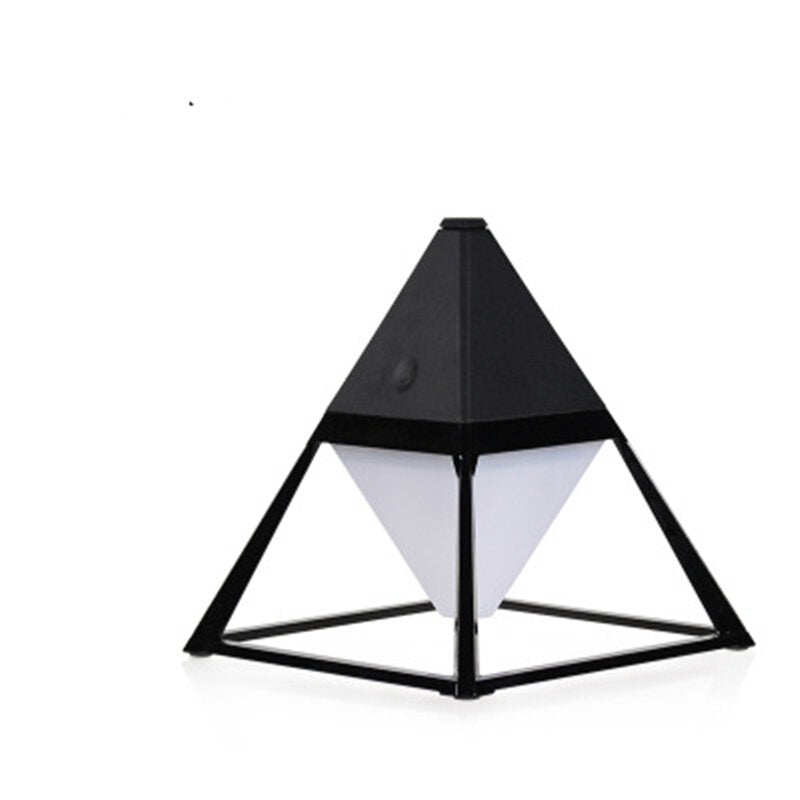 Diffuser LED Night Light USB Interface Charging Wall Lamp Art Pyramid Shape 2200mAh Battery Life