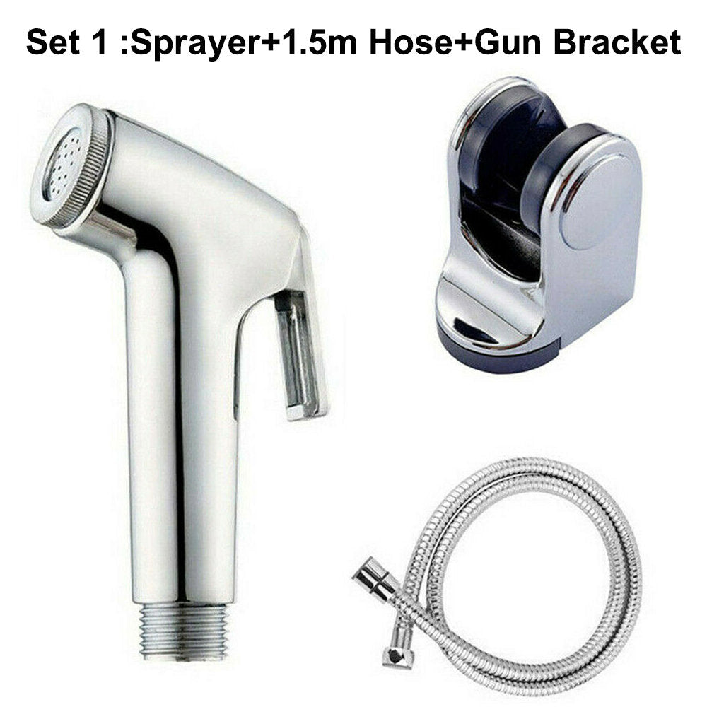 3PCS/SET Handheld Toilet Bidet Douche Sprayer Shower Hose Bracket Bathroom