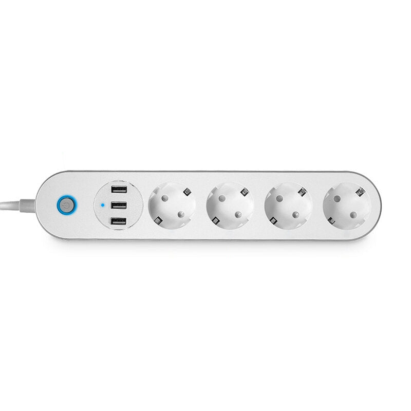 Wifi Smart Plug 3USB Charging Power Strip Timing Remote Voice Control Work Port Power Socket Support Alexa Google