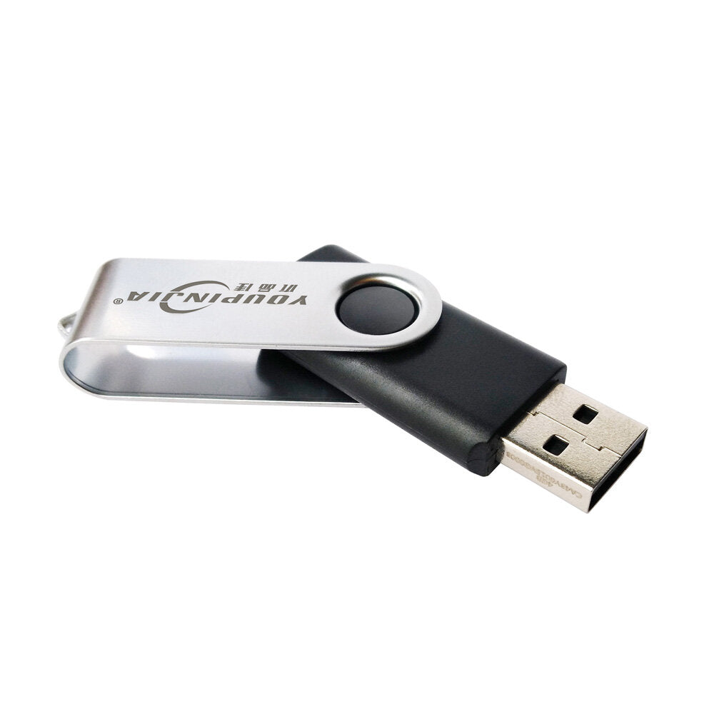 64G USB2.0 Flash Drive 360 Rotated Design U Disk Portable USB Stick PenDrive Thumb Drive Metal Plug and Play