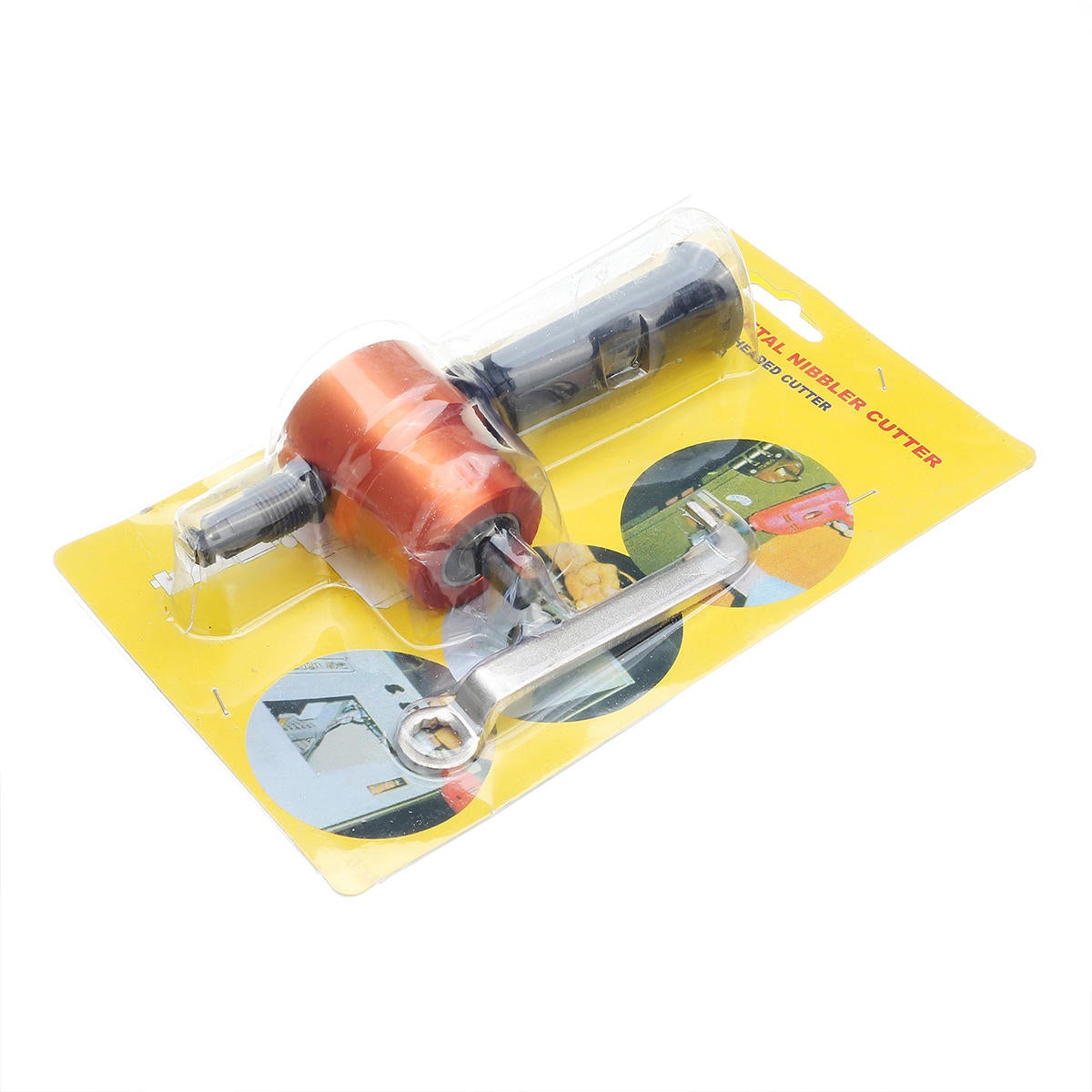 Blue or Orange Double Headed Sheet Metal Cutting Nibbler Drill Attachment Metal Cutter