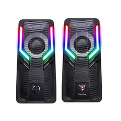 Gaming Speaker Computer Speaker 2.0 Channel RGB Colorful Light Stereo Bass 3.5mm AUX USB Wired Computer Speaker