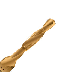6pcs Hex Shank Spiral Flute HSS Combination Screw Tap Drill Bit Imperial Units 6-32NC to 1/4-20NC Threading Tool