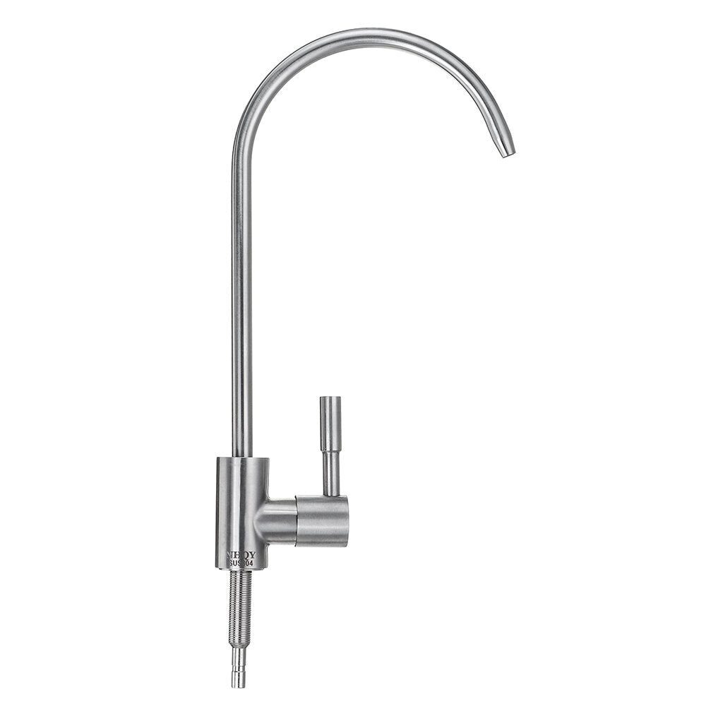304 Stainless Steel Kitchen Sink Faucet Single Lever Cold Water Tap Drinking Filter 360 Degree