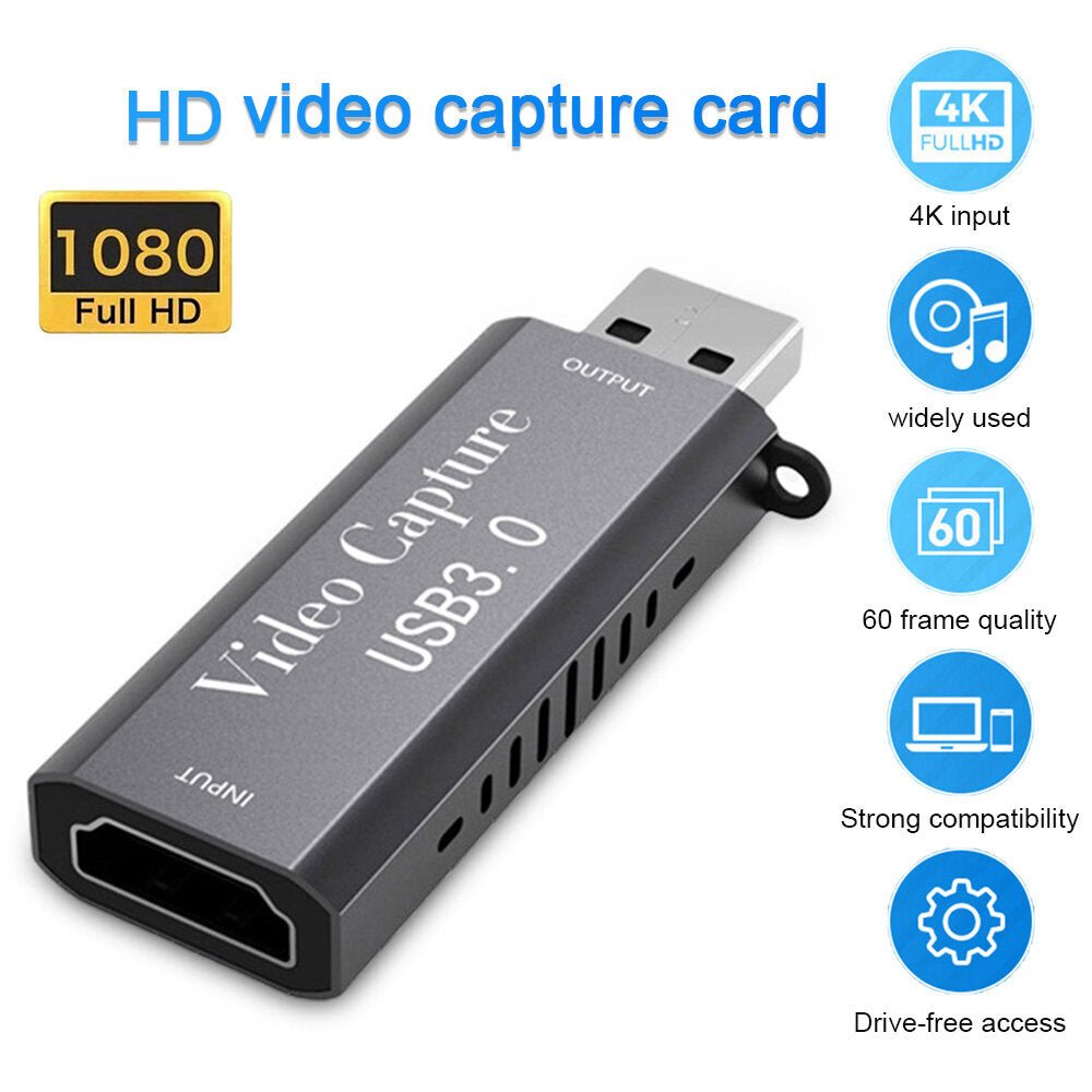 Video Capture Card 1080P HD Video Grabber HDMI-Compatible To USB 3.0 For Live Streaming Gaming Conference