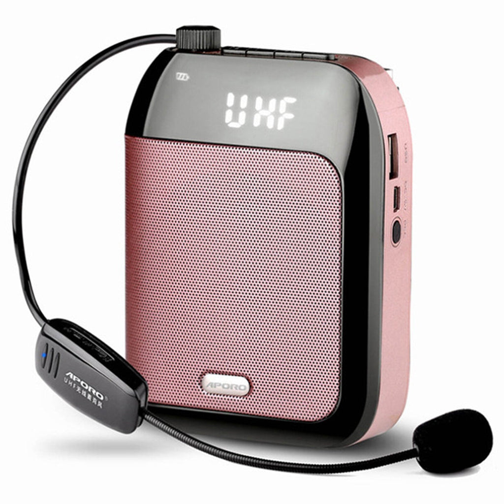 2.4G 60M Wireless Microphone 15W Amplifier Speaker with Bluetooth FM Recording Function for Teacher Tourist Guide