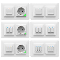WiFi Smart Light Wall Switch Socket Outlet Push Button DE EU Tuya Wireless Remote Control Work with Alexa Google Home -photosis