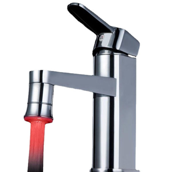 LED Full Brass Temperature Control Spontaneous Light Faucet Tap