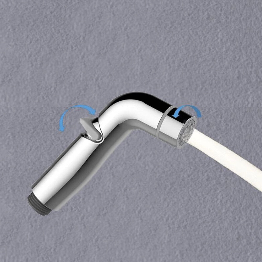Dual Purpose Bidet Airbrush Set Plastic ABS Electroplating Toilet Companion Flusher Nozzle