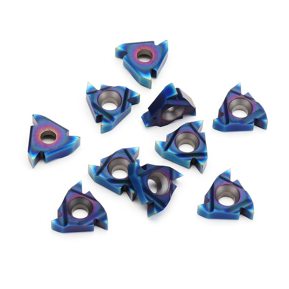 10pcs HRC45 Blue Nano 16ER AG60 Carbide Insert External Threading