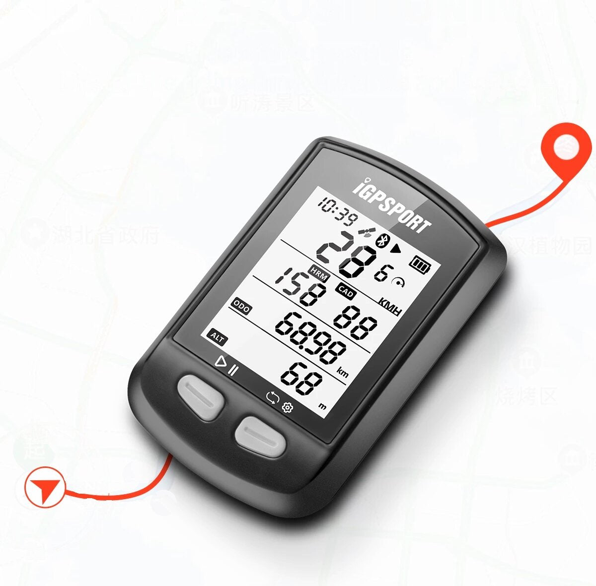 Bike Cycling Computer With ANT Bluetooth Heart Rate Monitor And Speed Cadence Sensor Connection Waterproof