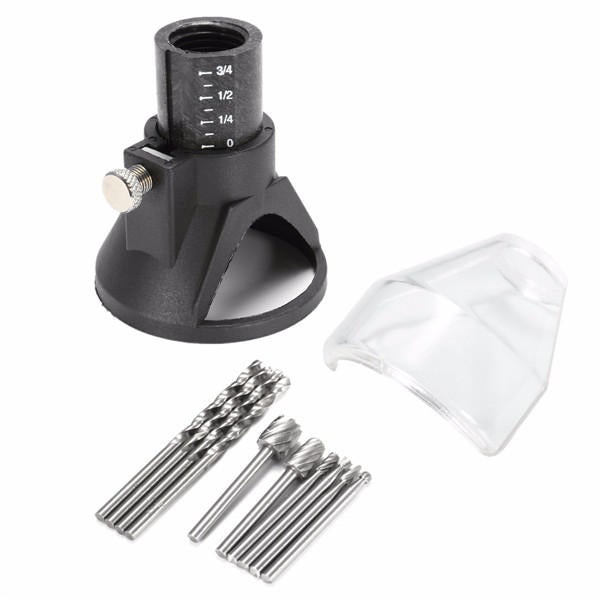Rotary Positioner Locator with Protective Cover 6pcs Wood Milling Cutter and 4pcs Drills