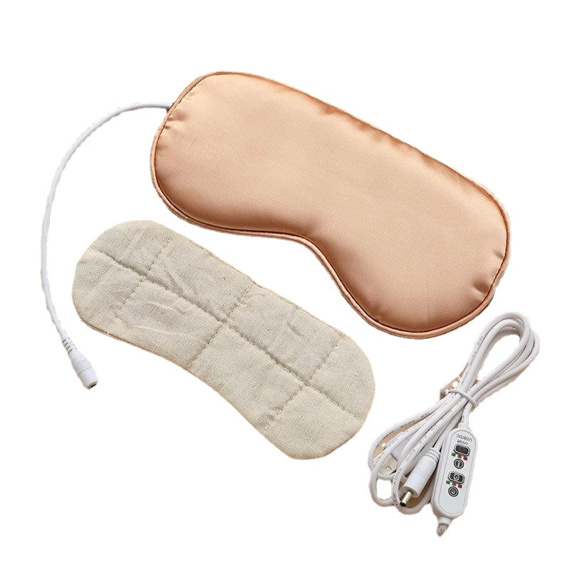 Electrical USB Sleep Mask Temperature Control Heat Steam Eye Patch Night Sleeping