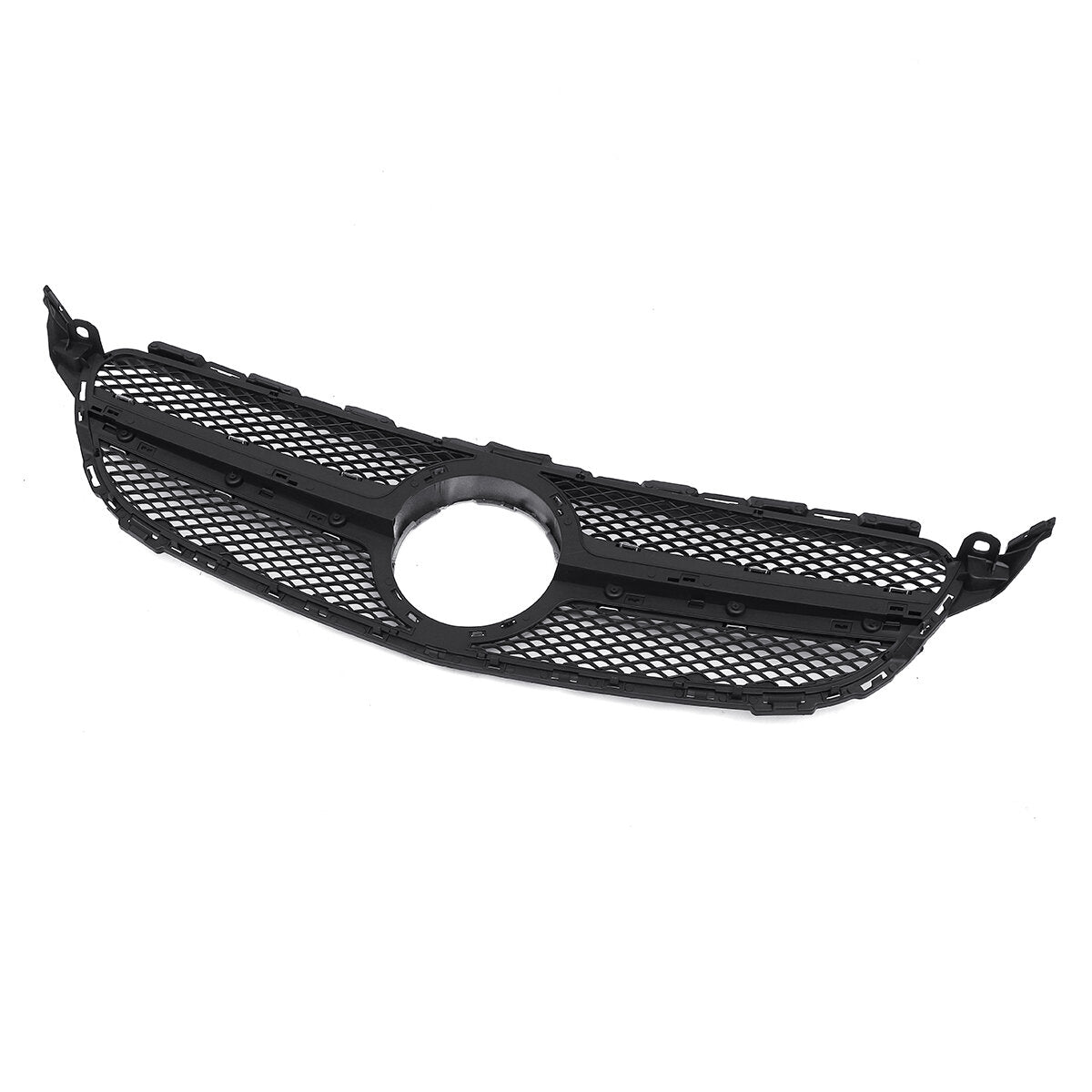 Sliver AMG Style Front Grill Mesh Grille For Mercedes Benz C Class