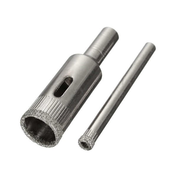 11Pcs 3-14mm Diamond Coated Core Hole Saw Drill Bit Set Tools for Tiles Marble Glass
