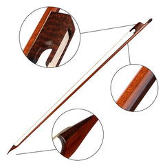 Professional Violin/Fiddle Bow 4/4 Snakewood Baroque Style Frog White Mongolia Horsehair Well Balance