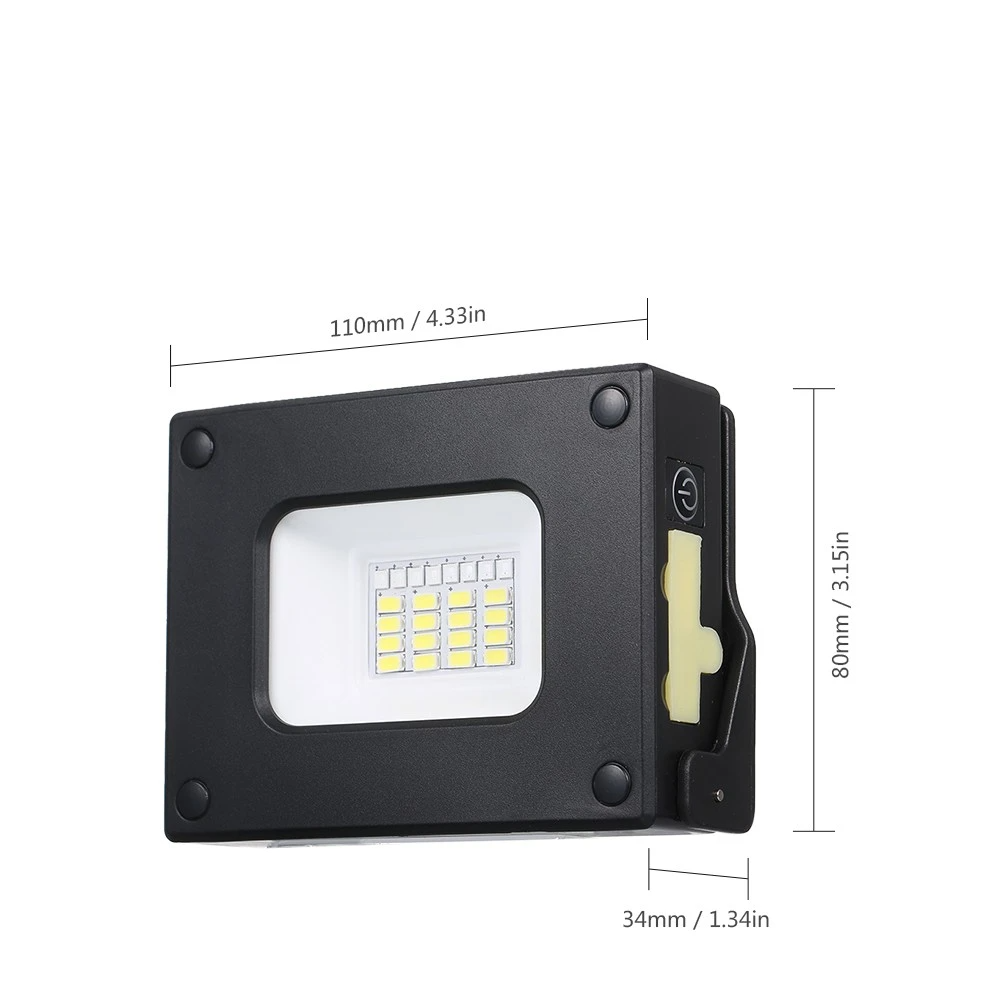 Portable LED Pocket Floodlight, Mini Power Bank High Bright for Outdoor Camping Hiking Emergency