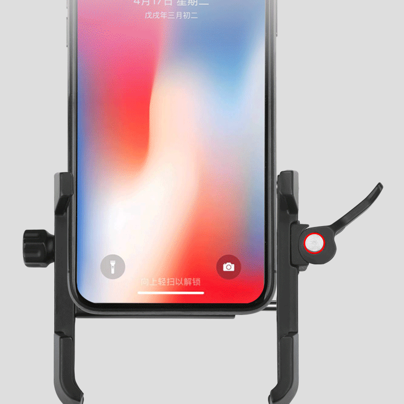 63.3-93.6mm Bike Phone Holder Aluminum 360 Rotation Bicycle Handlebar Phone Navigation Mount