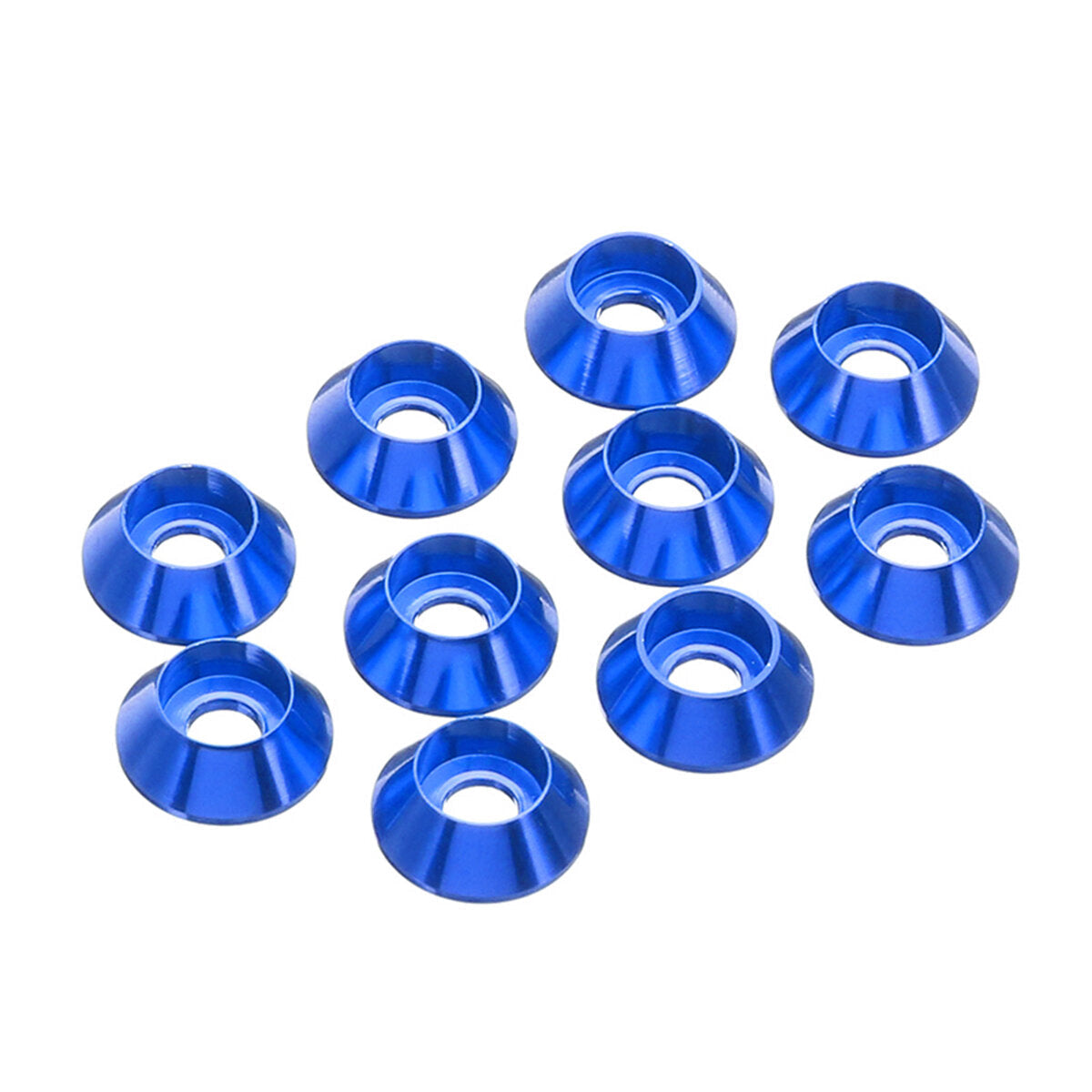 M4AN6 10Pcs M4 Cup Head Hex Screw Gasket Washer Nuts Aluminum Alloy Multicolor Optional