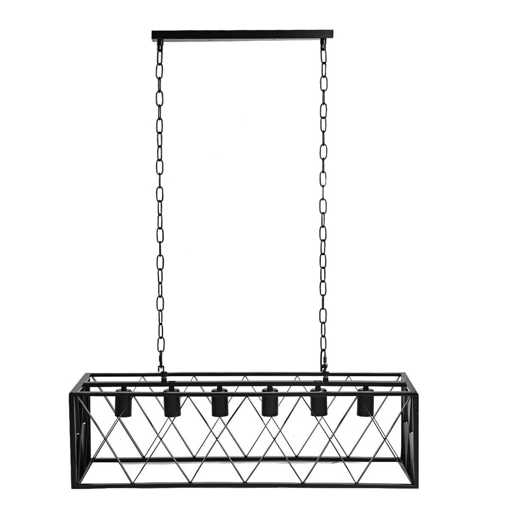 85-265V Industrial Kitchen Pendant 4/6-Light Chandelier Ceiling Lamp Fixture Decor Without Bulb