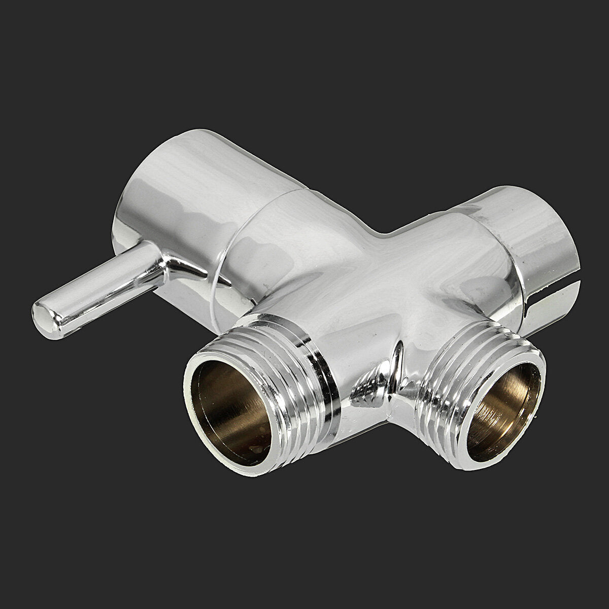 Brass 3 ways T-adapter Diverter Valve Water Pipe Switching Valve Faucet Accessory