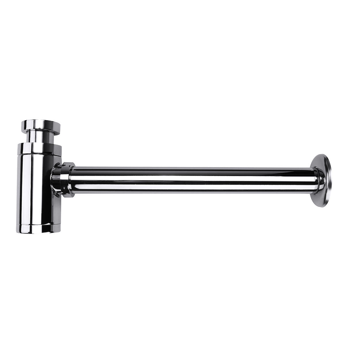 Standard 1-1/4'' Chrome Brass Round Bottle Waste Trap P-Trap Bathroom Basin Sink Pipe Cleaner