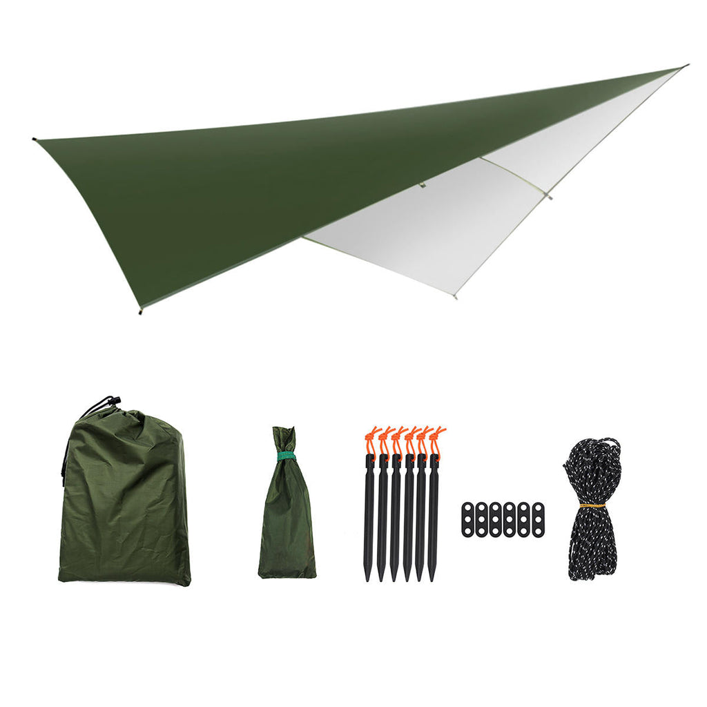 Outdoor Tent Sunshade Portable Hammock Rain Fly Waterproof Tent Tarp Camping Backpacking Tarp