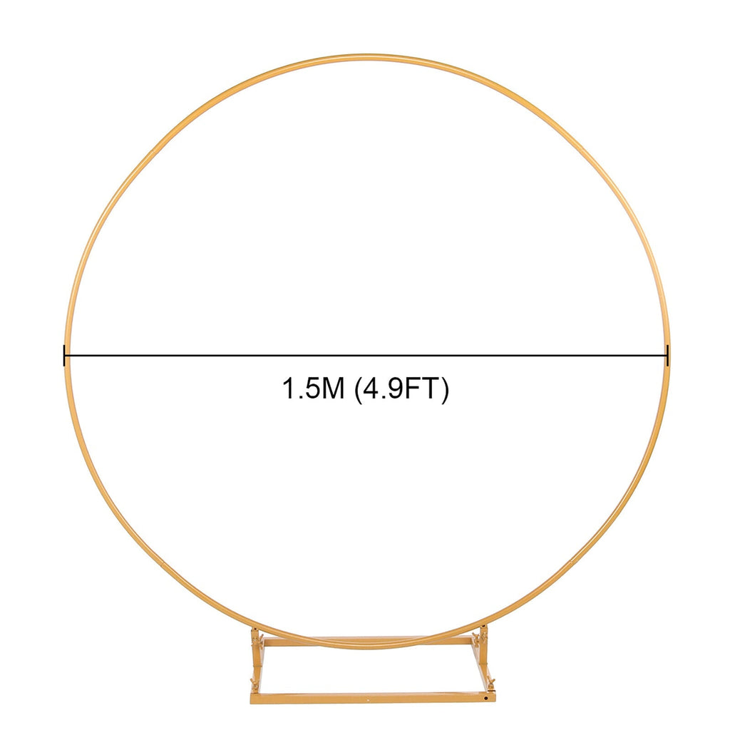 2M Wedding Stand Flower Rack Arch Round Iron Party Door Garden Metal Prop Decor