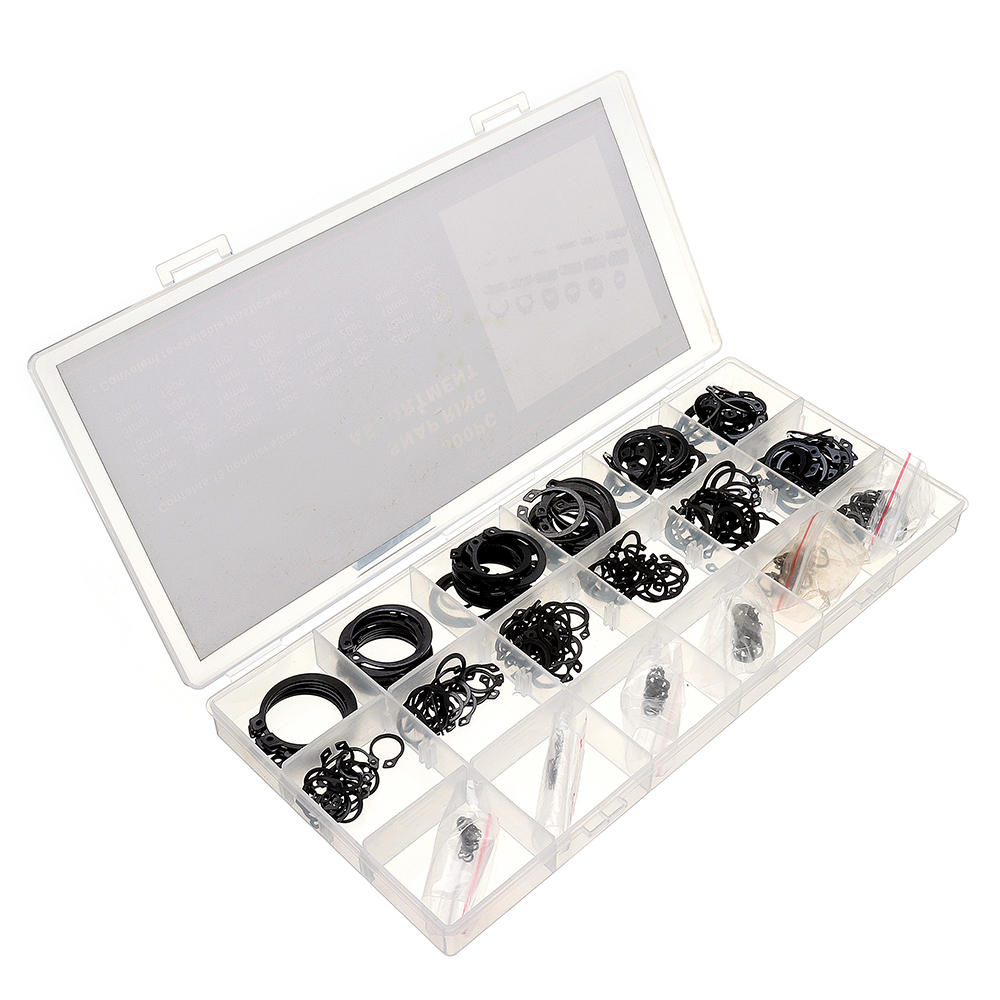300Pcs Heat Treated Carbon Steel C-Clip Retaining Rings Circlip Snap Ring Set 9-32mm