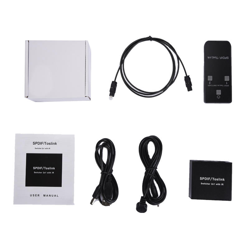 SPDIF/ToslinK Video Switcher 2x1 with IR