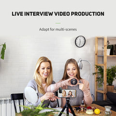 Potable 2.4G Wireless Lavalier Microphone System Video for Smartphone DSLR Cameras