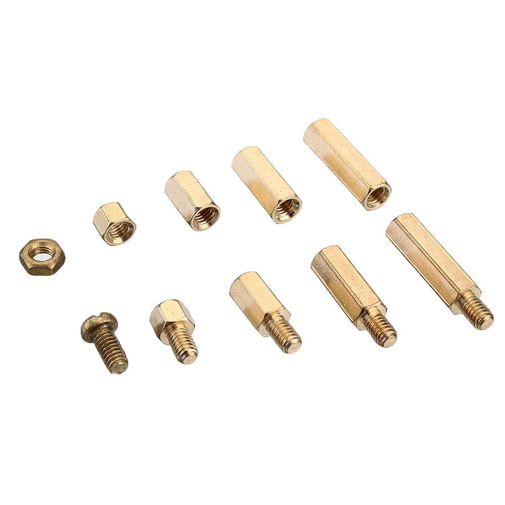 M4BH2 180Pcs M4 Male-Female Brass Hex Column Standoff Support Spacer Pillar for PCB Board