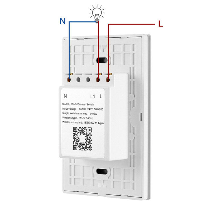 Wifi Smart Touch SCR Stepless Dimmer Switch US Standard Mobile Phone Control Compatible with Amazon Alexa Google Home