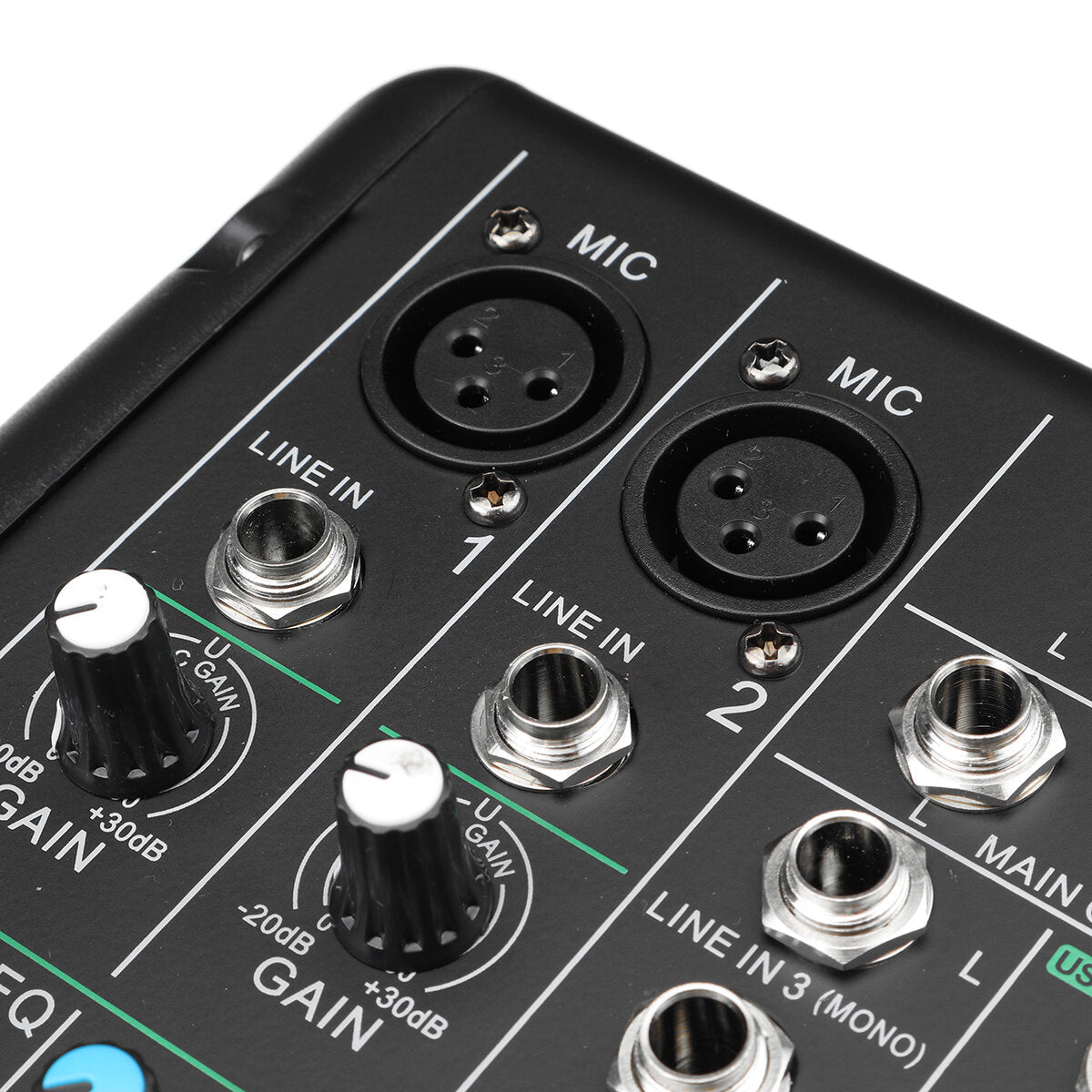 6 Channel Bluetooth DJ HD Mic Audio Mixer Control LED Digital Display Music Stream with USB Interface