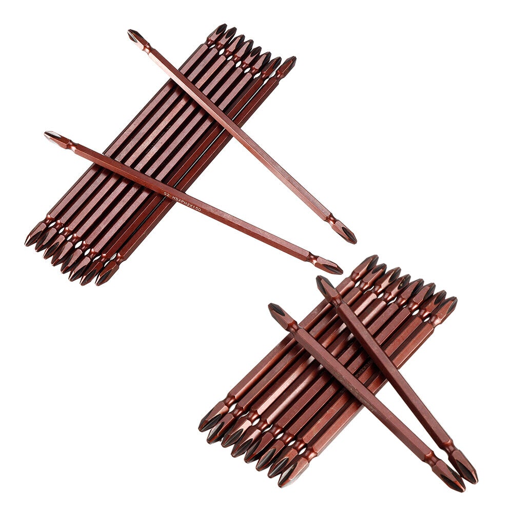 10pcs S2 100mm 150mm Screwdriver Bit Magnetic Double End PH2 Drill Head Screwdriver Bit