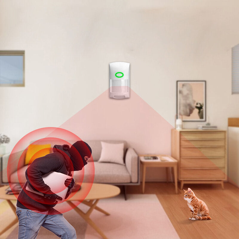 Smart Infrared Human Motion Sensor Alarm Prevent Pet Interference Alarm Buzzer Security Protection Human Body Detection