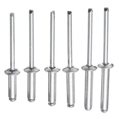 M4 Aluminium Open End Blind Rivets Dome Head with Break Pull Mandrel 100Pcs