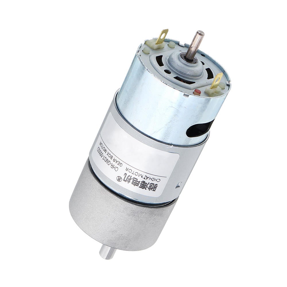 DC 12V 190rpm Gear Motor Double Shaft DC Motor