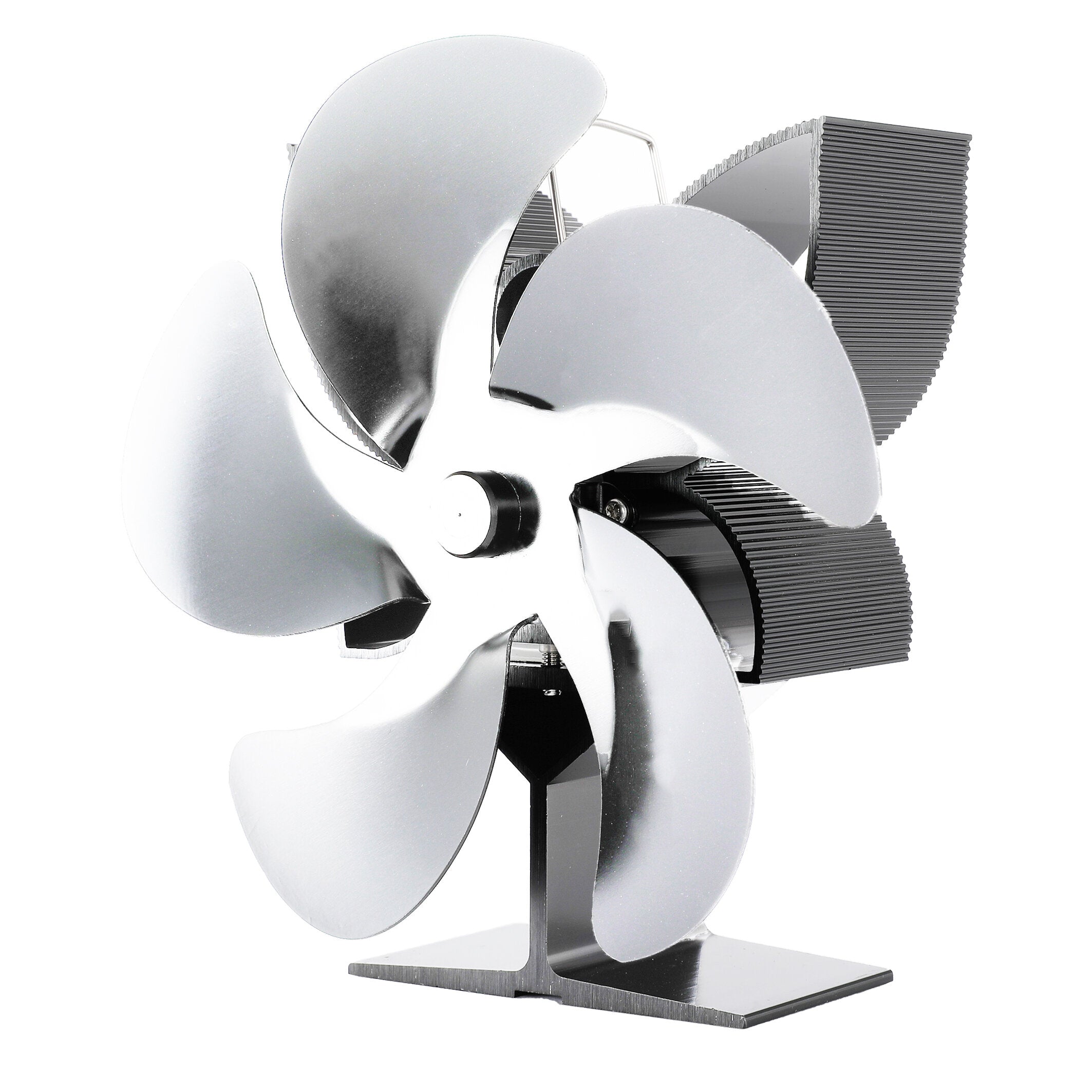 5 Blades Fireplace Fan Eco Friendly Quiet Wood Burner Stove Fan Thermal Heat Power Fan Home Christmas Gift