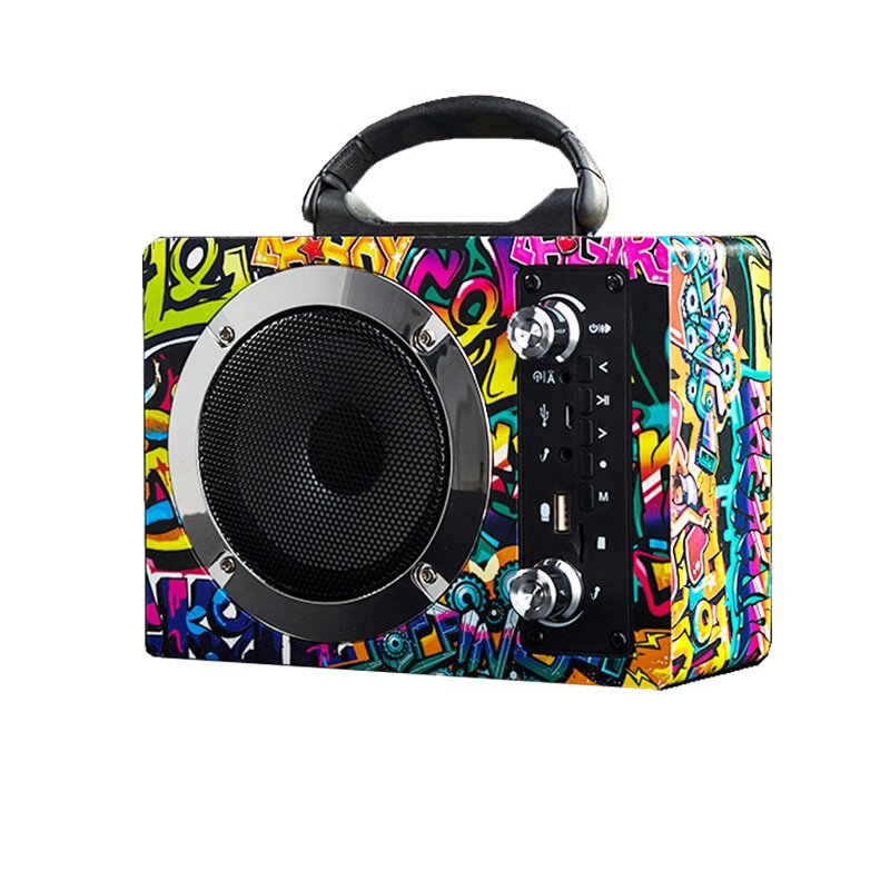 Wireless Portable Bluetooth 20W Speaker Subwoofer Outdoor Soundbar System Karaoke Music with Microphone Support FM Radio U Disk TF Card