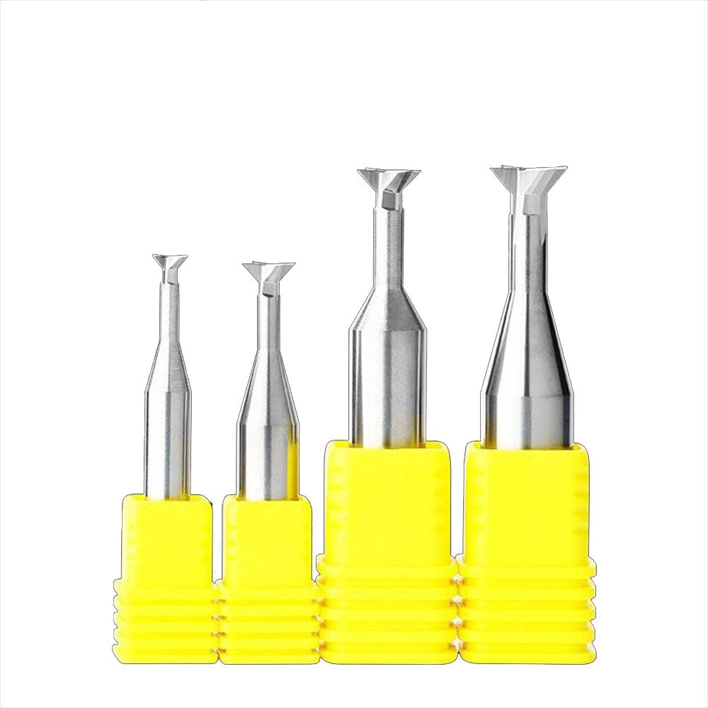 55-Degree Four-Edged Carbide Tungsten Steel Mill Straight-Handle Swallowtail Knife Aluminum With Cnc Slotting Router Bit