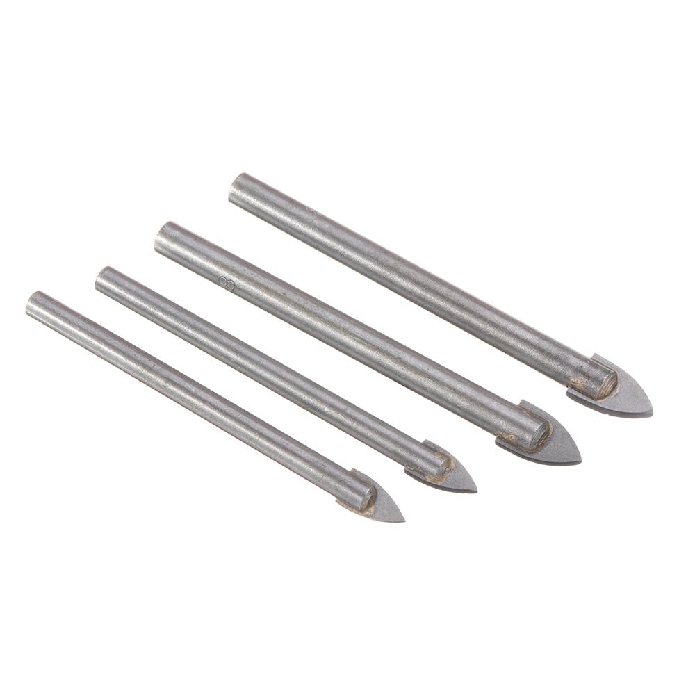 4Pcs 6/8mm Alloy Steel Triangle Drill Bits for Ceramic Wall Concrete Hole Opener