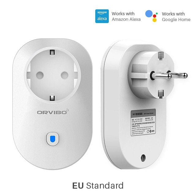 Smart Home WiFi Socket Timing Power Plug Works with Amazon Alexa&Google Home Smartphone APP Control