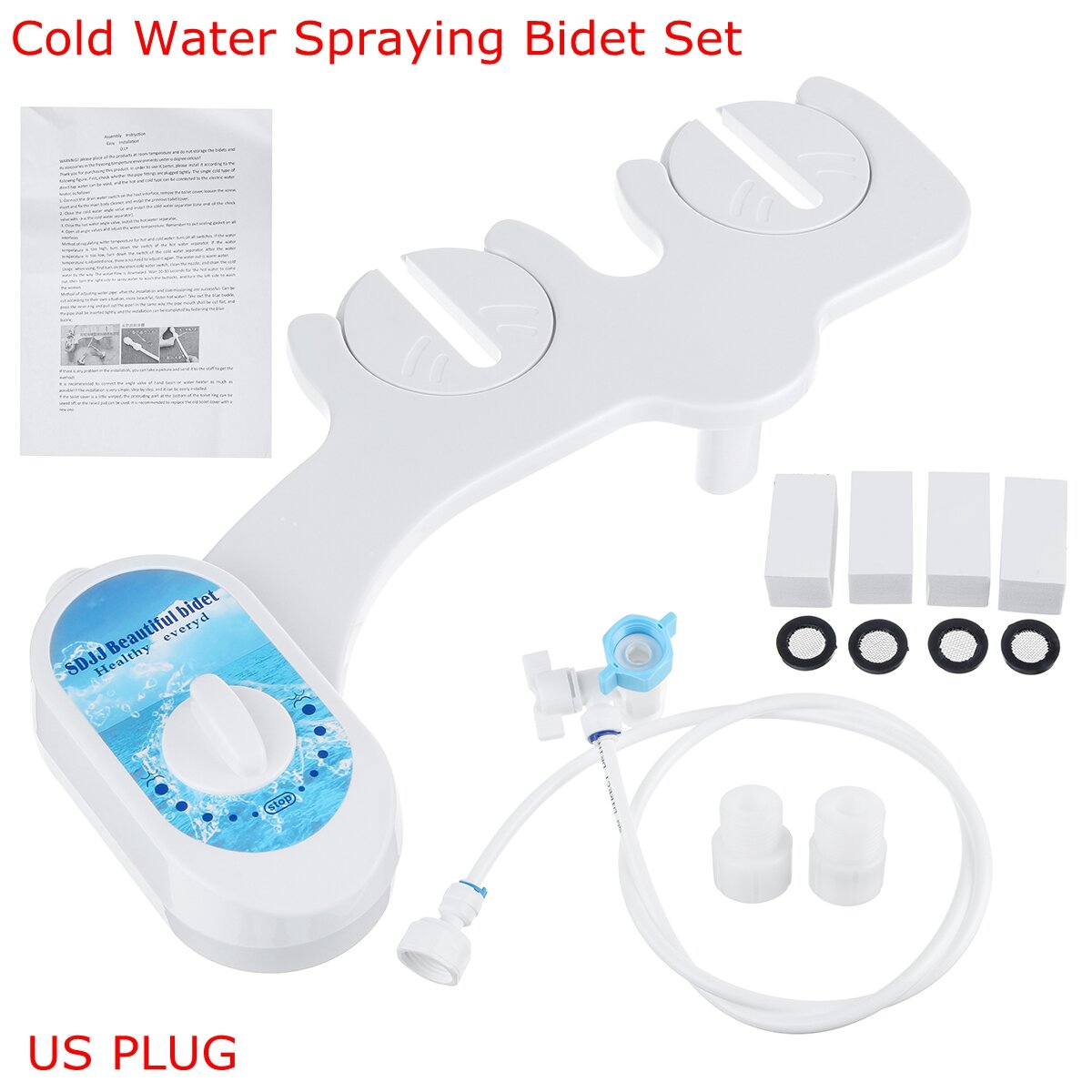 7/8 Bidet Fresh Water Spray Mechanical Non-Electric Toilet Seat Attachment