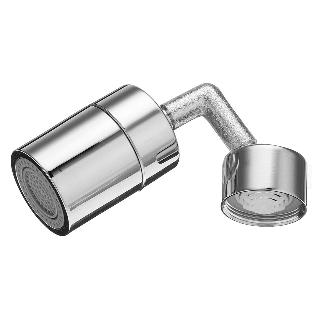 Universal Faucet Areator 360 Degree Swivel Bubbler Rotating Mesh Mouth Anti Splash Head Dual Mode Extender Water Saving Device for Bathroom Kitchen