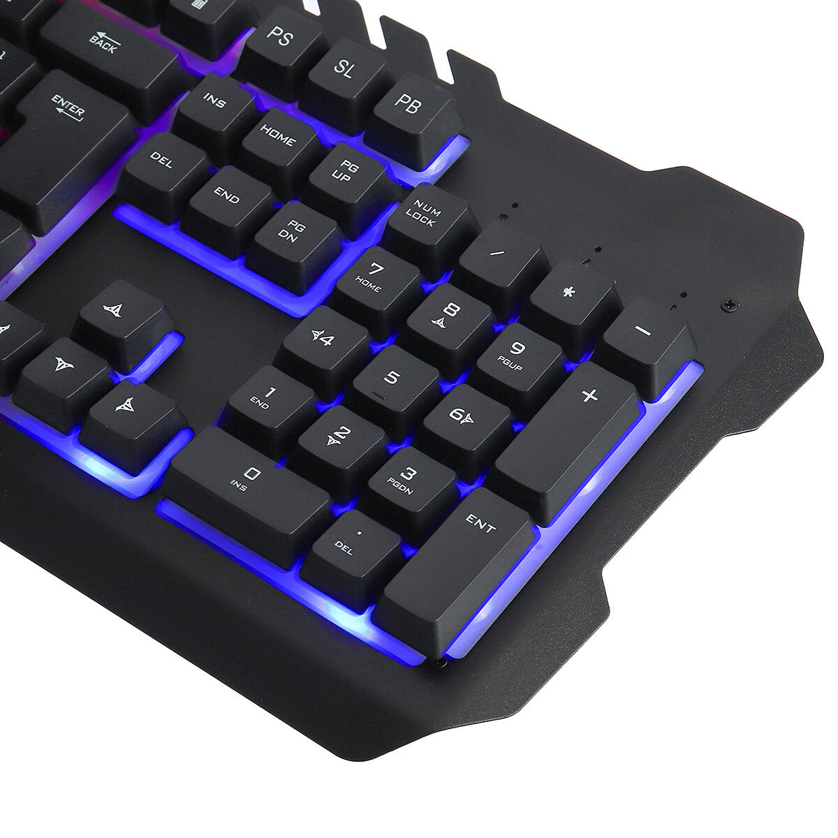 Wired Mechanical Keyboard & Mouse Set 104 Keys RGB Backlight Gaming Keyboard with Phone Holder 1600dpi Mouse