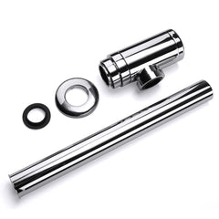 Standard 1-1/4'' Chrome Brass Round Bottle Waste Trap P-Trap Bathroom Basin Sink Pipe Cleaner